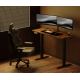 Højdejusterbar skrivebord LEVANO 140x60 cm træ/sort