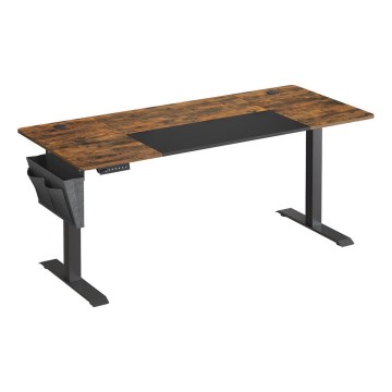 Højdejusterbart skrivebord SOLEA-X brun/sort