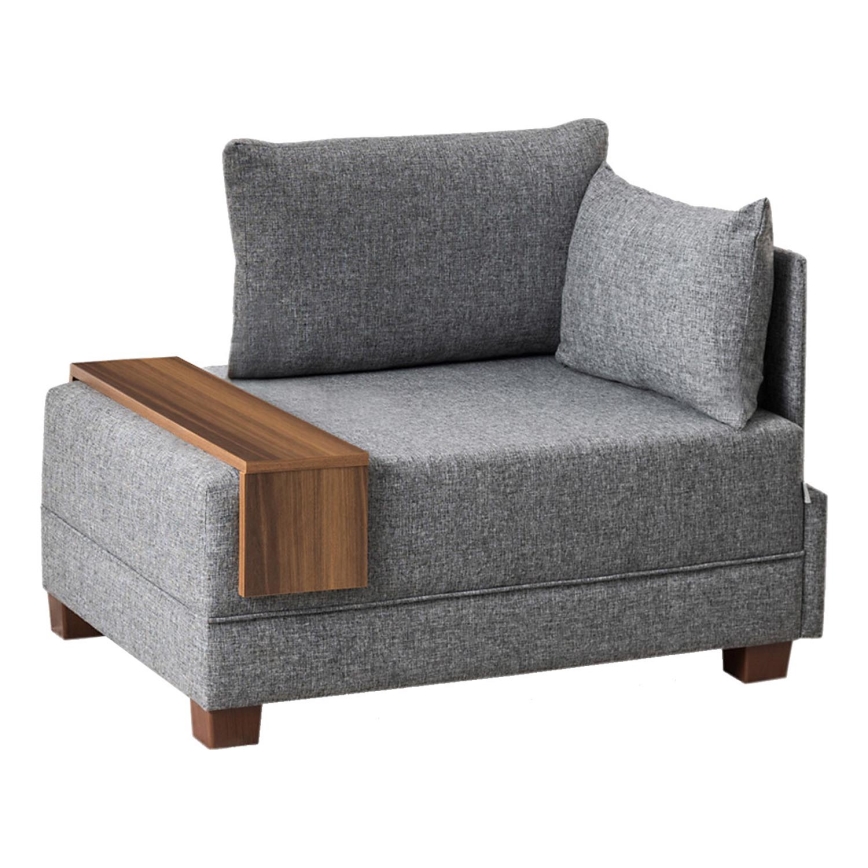 Højrevendt hjørnelænestol TULA, grå