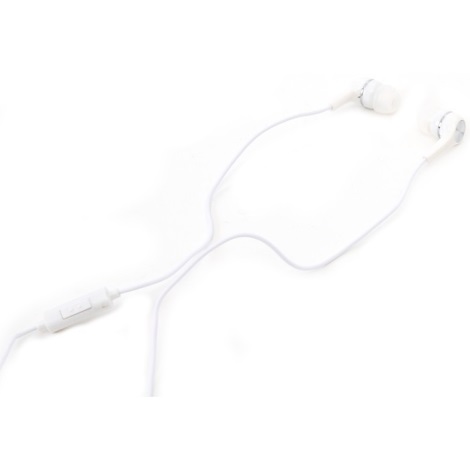 Høretelefoner FIESTA MIC MINI JACK 3,5 mm hvid