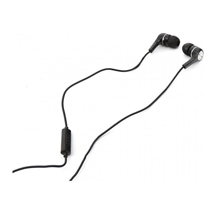 Høretelefoner FIESTA MIC MINI JACK 3,5 mm sort