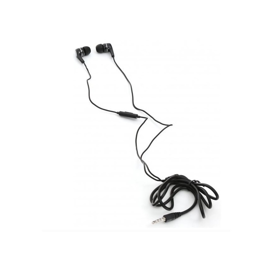 Høretelefoner FIESTA MIC MINI JACK 3,5 mm sort