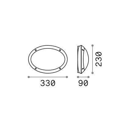Ideal Lux - Arbejdslampe 1xE27/23W/230V IP66 sort