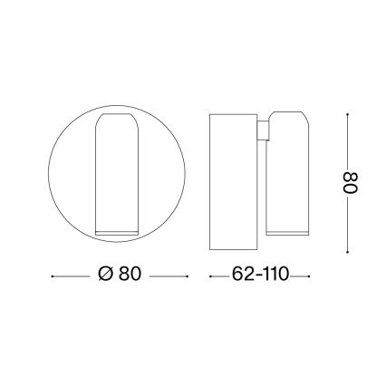 Ideal Lux - LED dæmpbar genopladelig berøringsbetjent vægspot BEAN LED/3W/5V CRI 95 hvid