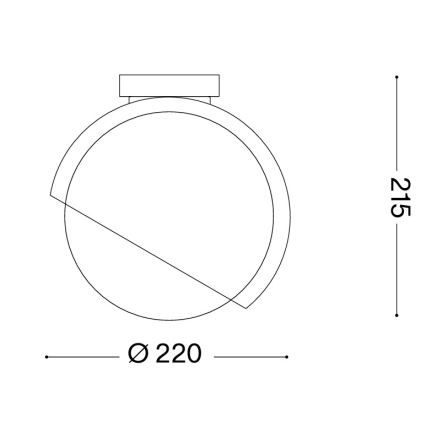 Ideal Lux - BLOOM loftlampe 1xE27/42W/230V, Ø 22 cm, sort