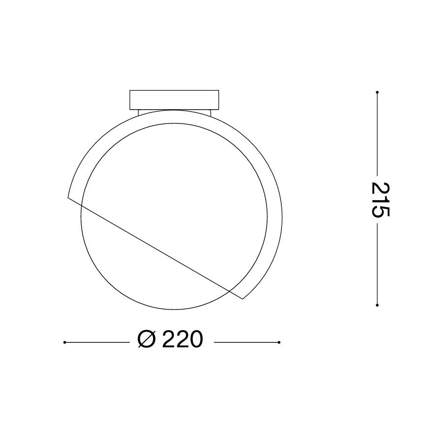 Ideal Lux - BLOOM loftlampe 1xE27/42W/230V, Ø 22 cm, sort