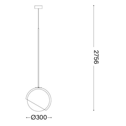 Ideal Lux - BLOOM pendel med kabel 1xE27/42W/230V Ø 30 cm sort