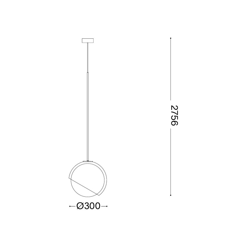 Ideal Lux - BLOOM pendel med kabel 1xE27/42W/230V Ø 30 cm sort