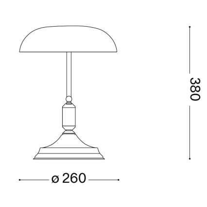 Ideal Lux - Bordlampe 1xE27/60W/230V messing