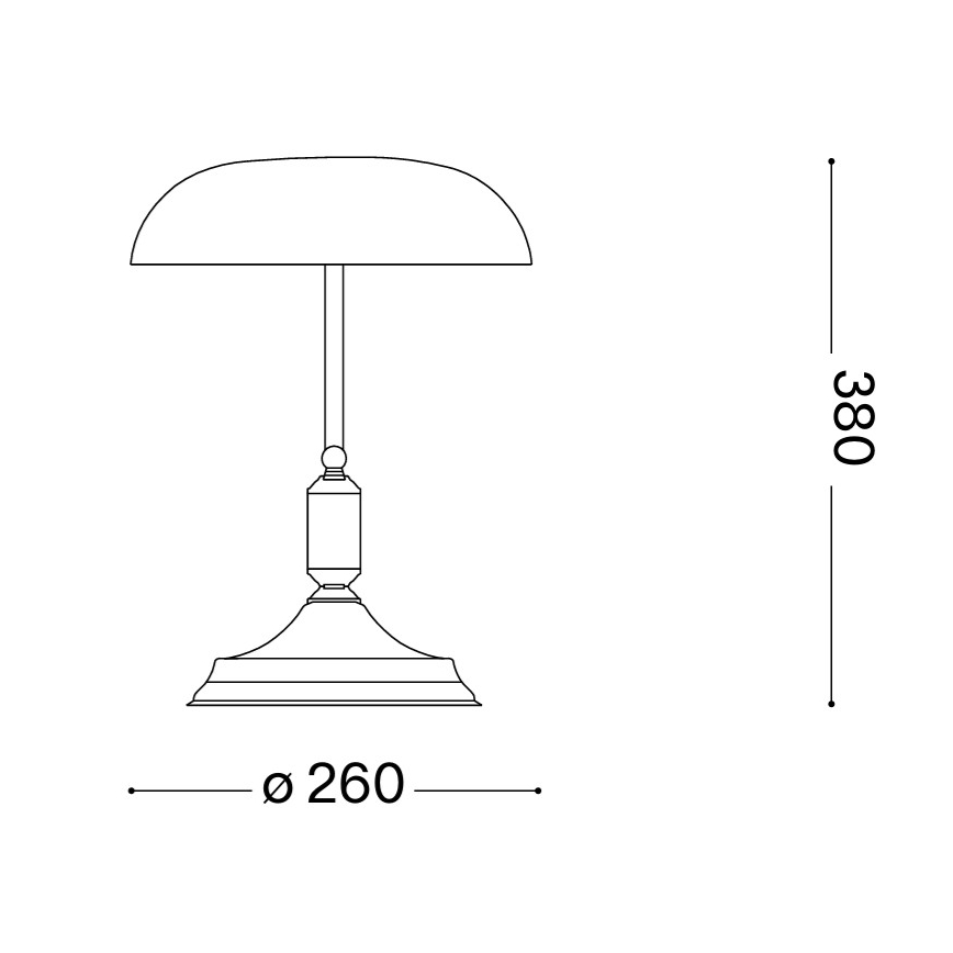 Ideal Lux - Bordlampe 1xE27/60W/230V messing