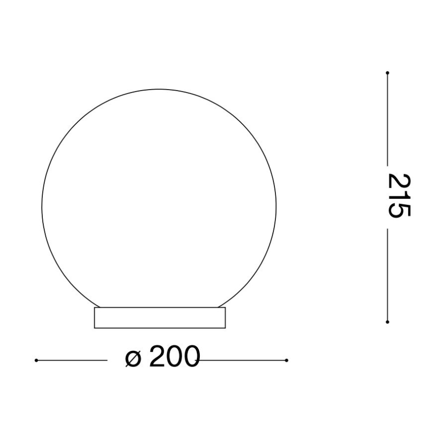 Ideal Lux - Bordlampe CARTA 1xE27/25W/230V diameter 20 cm hvid