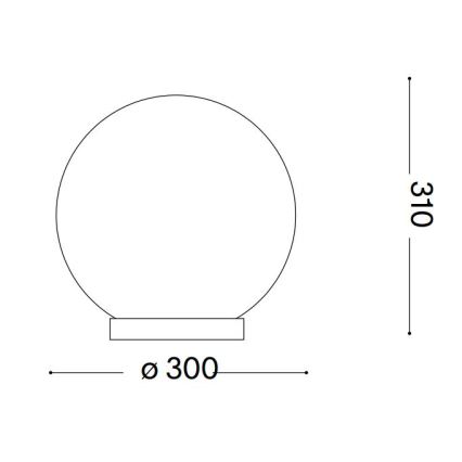 Ideal Lux - Bordlampe CARTA 1xE27/25W/230V diameter 30 cm hvid