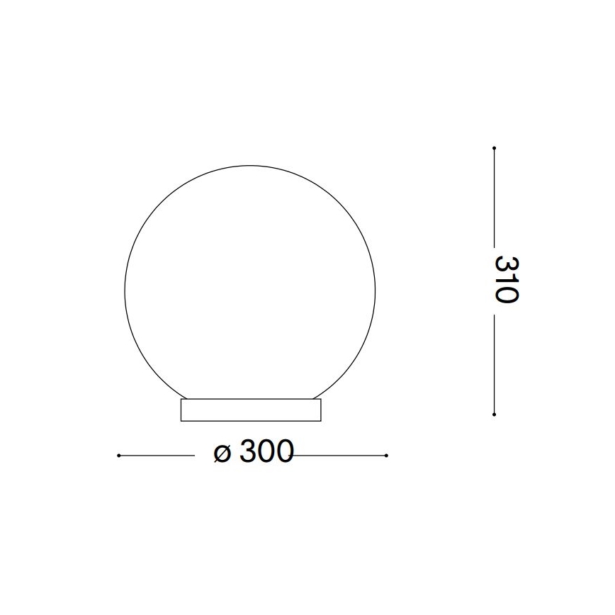 Ideal Lux - Bordlampe CARTA 1xE27/25W/230V diameter 30 cm hvid