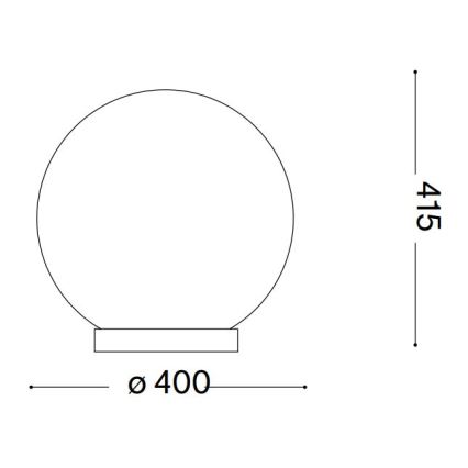 Ideal Lux - Bordlampe CARTA 1xE27/25W/230V diameter 40 cm hvid