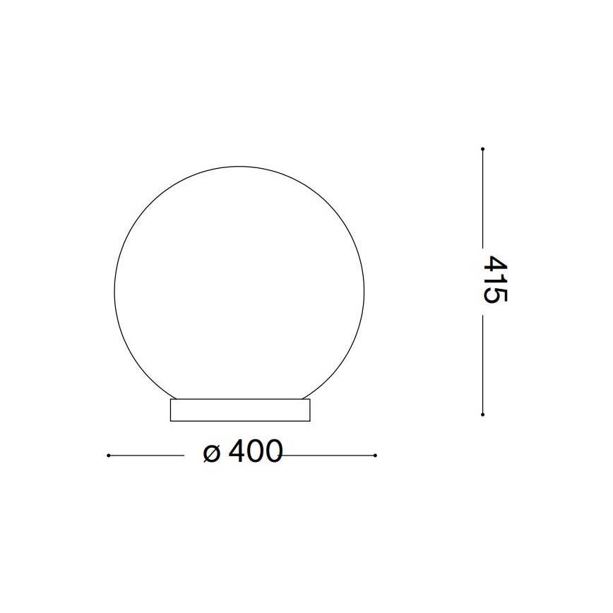 Ideal Lux - Bordlampe CARTA 1xE27/25W/230V diameter 40 cm hvid