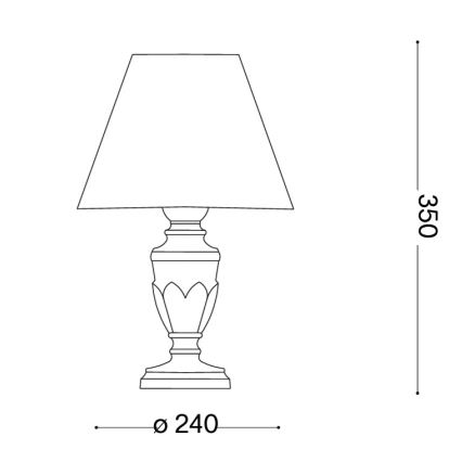 Ideal Lux - Bordlampe FIRENZE 1xE14/40W/230V guldfarvet