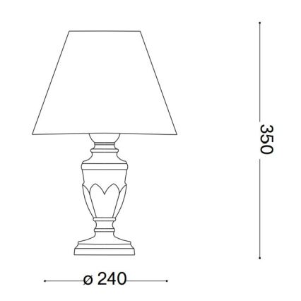 Ideal Lux - Bordlampe FIRENZE 1xE14/40W/230V hvid/guldfarvet