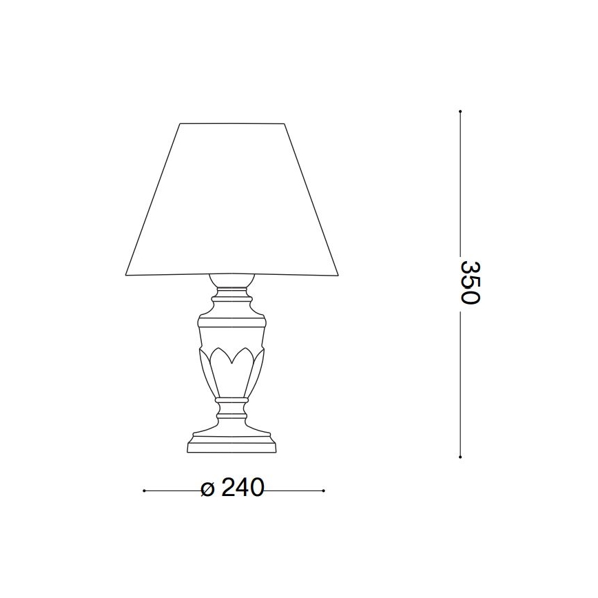 Ideal Lux - Bordlampe FIRENZE 1xE14/40W/230V hvid/guldfarvet