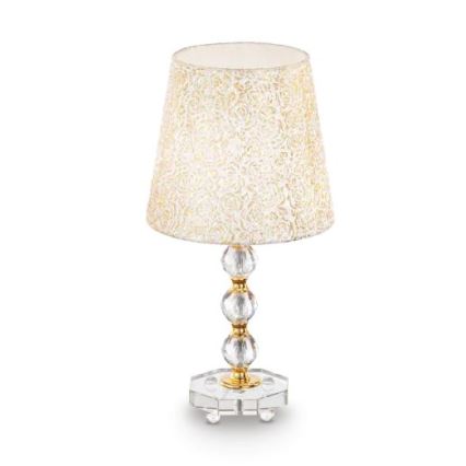 Ideal Lux - Bordlampe i krystal QUEEN 1xE27/60W/230V guldfarvet
