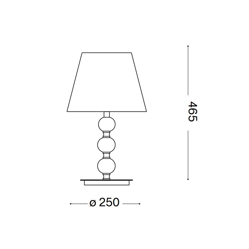 Ideal Lux - Bordlampe i krystal QUEEN 1xE27/60W/230V guldfarvet