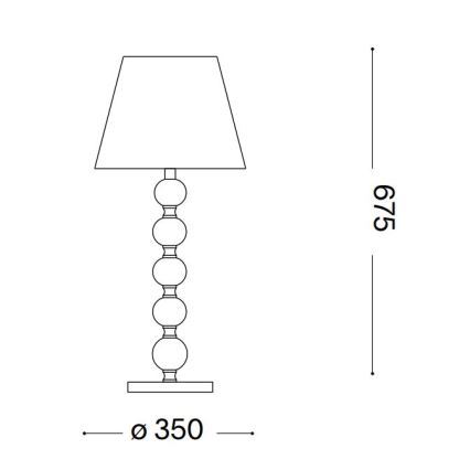 Ideal Lux - Bordlampe i krystal QUEEN 1xE27/60W/230V guldfarvet
