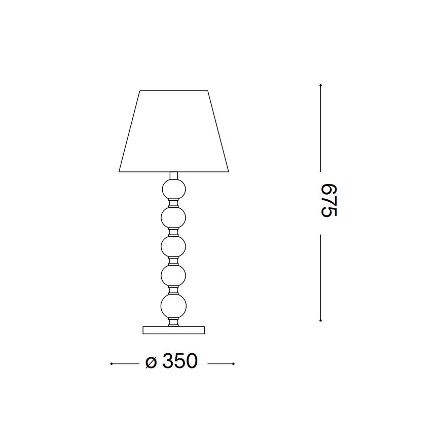 Ideal Lux - Bordlampe i krystal QUEEN 1xE27/60W/230V guldfarvet