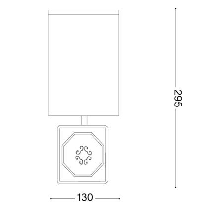 Ideal Lux - Bordlampe KALI 1xE14/40W/230V hvid/grå