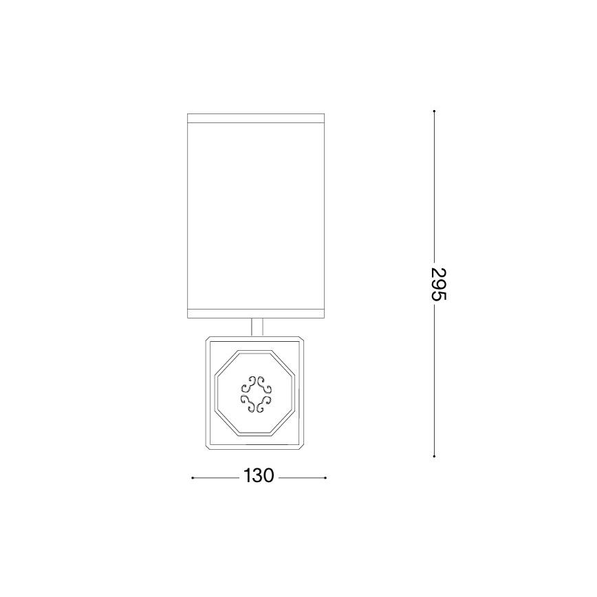 Ideal Lux - Bordlampe KALI 1xE14/40W/230V hvid/grå