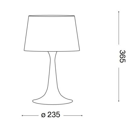 Ideal Lux - Bordlampe LONDON 1xE27/60W/230V poleret krom