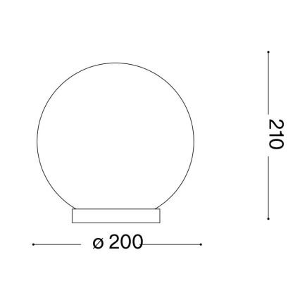 Ideal Lux - Bordlampe MAPA 1x E27, 42 W, 230 V, Ø 20 cm, hvid