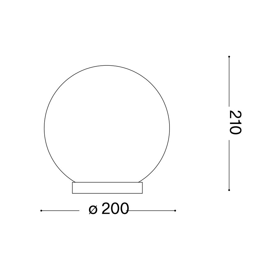 Ideal Lux - Bordlampe MAPA 1x E27, 42 W, 230 V, Ø 20 cm, hvid