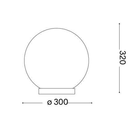Ideal Lux - Bordlampe MAPA 1xE27/42W/230V Ø 30 cm hvid