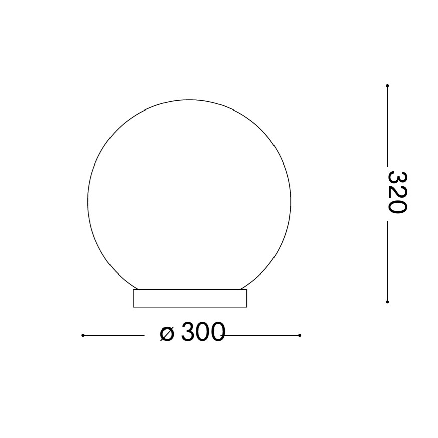 Ideal Lux - Bordlampe MAPA 1xE27/42W/230V Ø 30 cm hvid