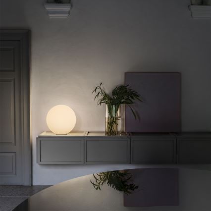 Ideal Lux - Bordlampe MAPA 1xE27/42W/230V Ø 40 cm hvid