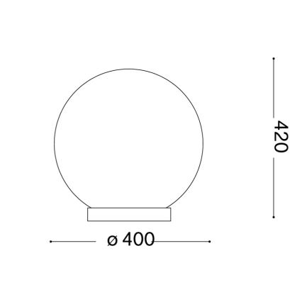Ideal Lux - Bordlampe MAPA 1xE27/42W/230V Ø 40 cm hvid