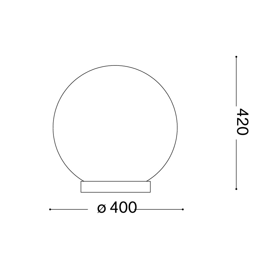 Ideal Lux - Bordlampe MAPA 1xE27/42W/230V Ø 40 cm hvid
