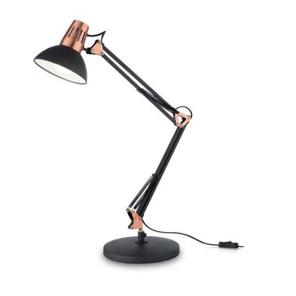 Ideal Lux - Bordlampe WALLY 1xE27/42W/230V sort/kobber