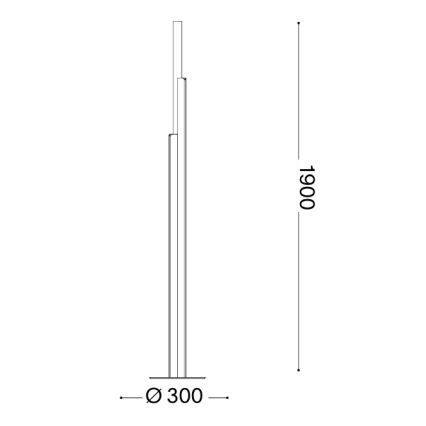 Ideal Lux - Dæmpbar LED-gulvlampe DORICA 3xLED/33W/230V CRI 90 hvid