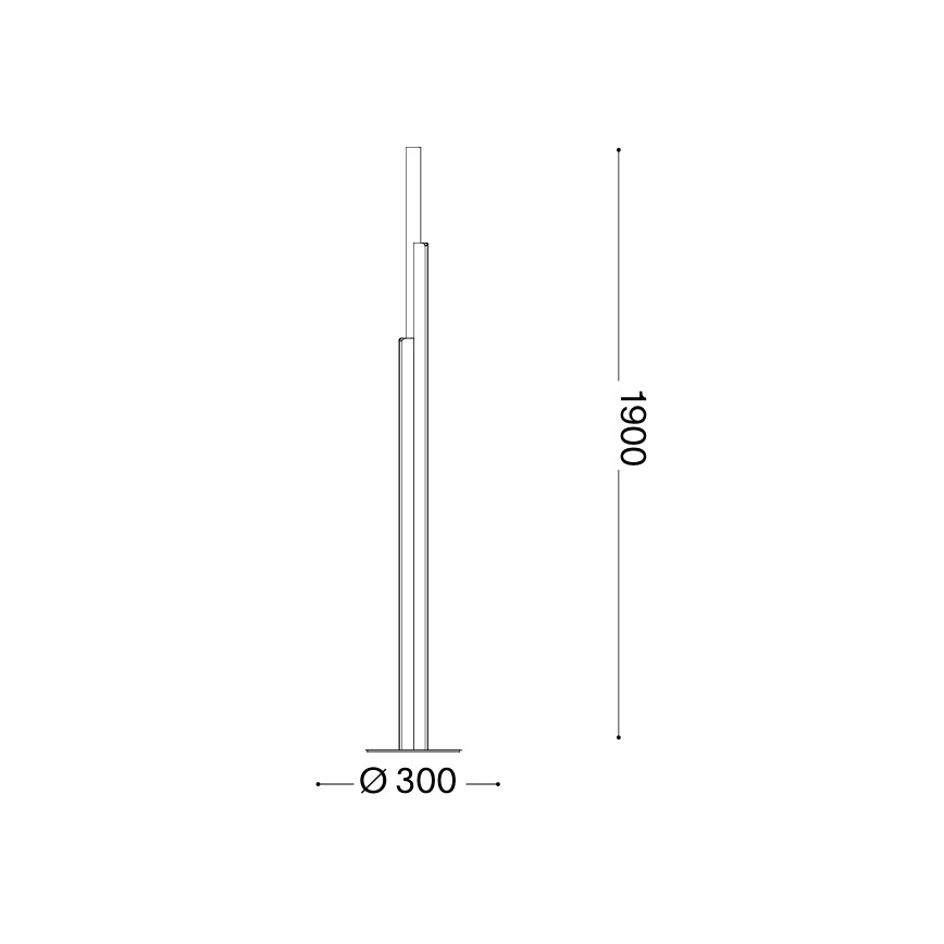 Ideal Lux - Dæmpbar LED-gulvlampe DORICA 3xLED/33W/230V CRI 90 hvid
