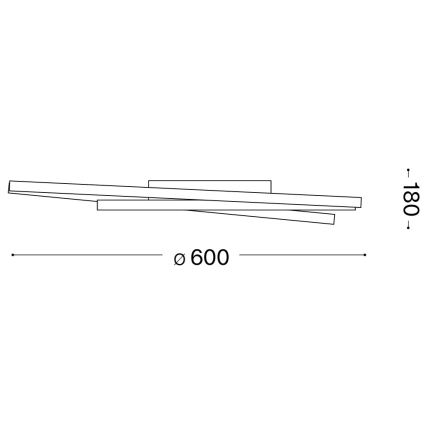 Ideal Lux - LED dæmpbar loftlampe OZ LED/48W/230V Ø 60 cm CRI 90 hvid