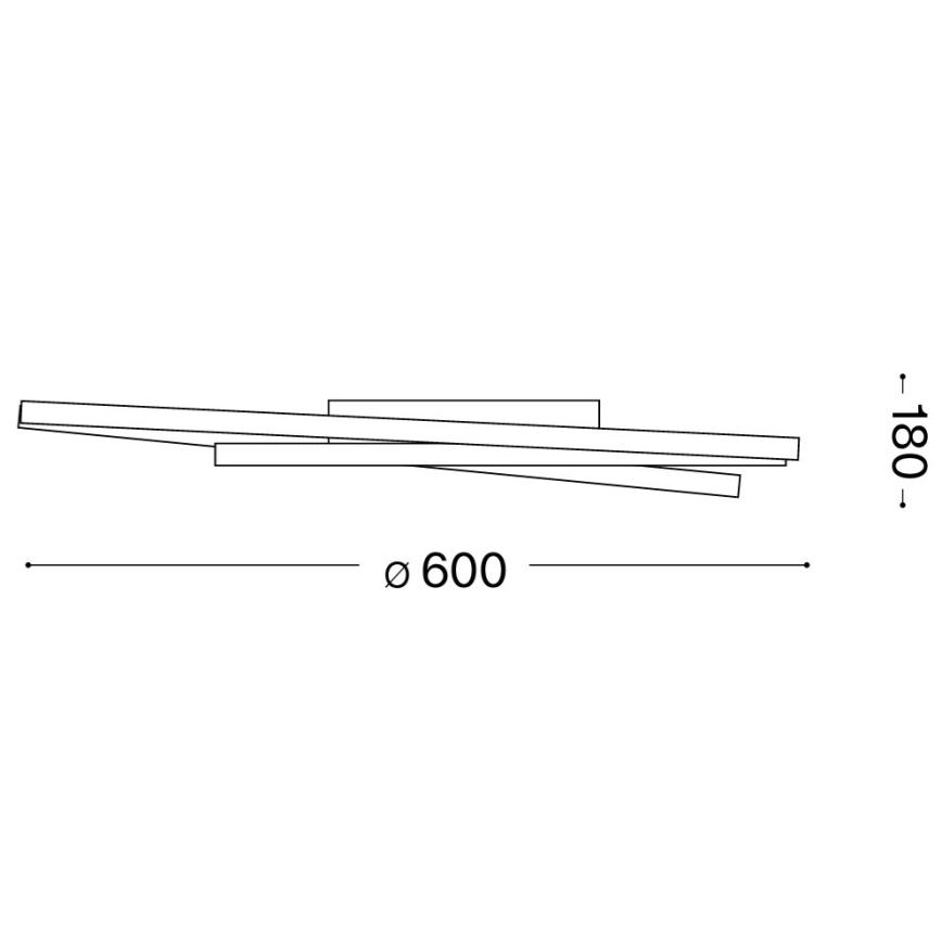 Ideal Lux - LED dæmpbar loftlampe OZ LED/48W/230V Ø 60 cm CRI 90 hvid