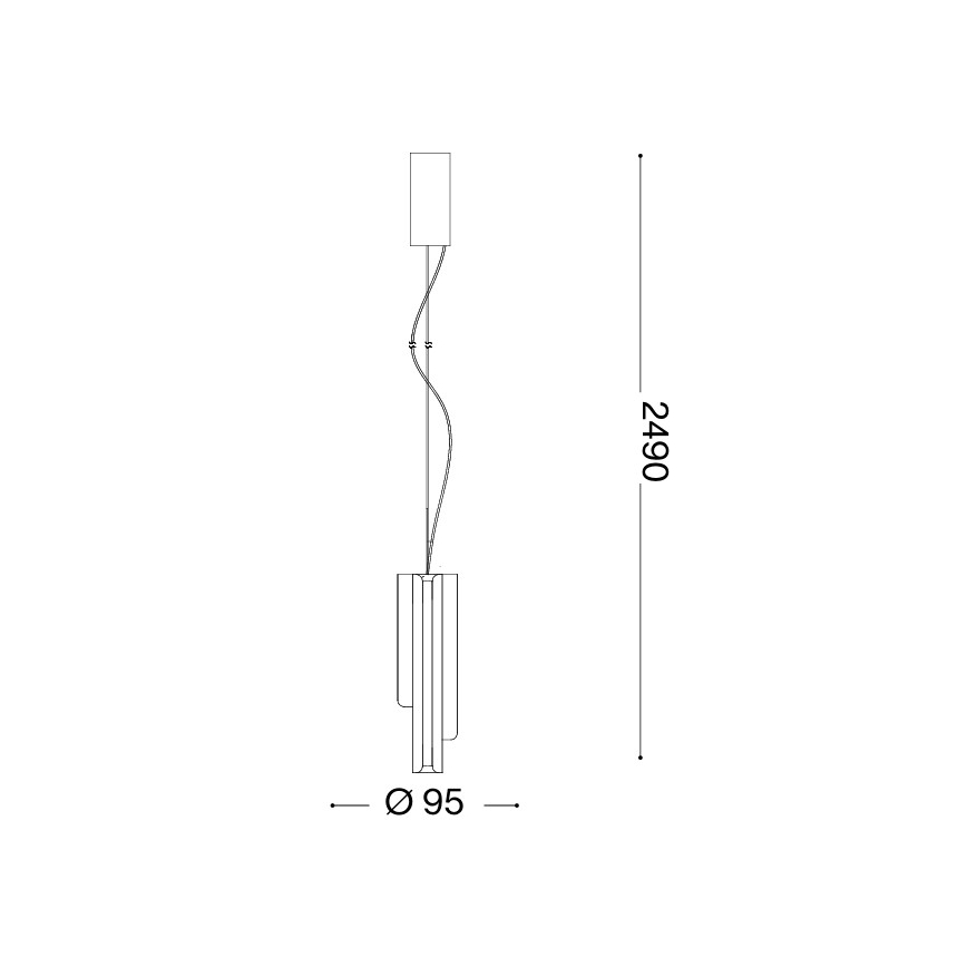 Ideal Lux - Dæmpbar LED-pendel på wire DORICA 3xLED/9W/230V CRI 90 Ø 9,5 cm hvid