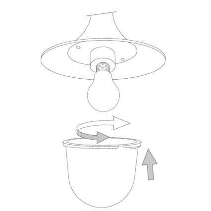 Ideal Lux - Erstatningslampskærm til CIMA E27-lampe, Ø 15 cm, klar