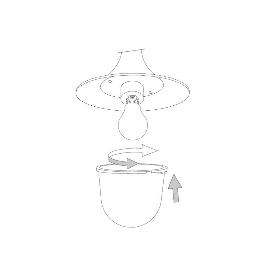 Ideal Lux - Erstatningslampskærm til CIMA E27-lampe, Ø 15 cm, klar