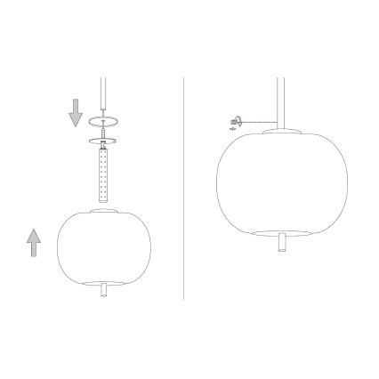 Ideal Lux - Erstatningsskærm til lysekrone UMILE Ø 30 cm hvid