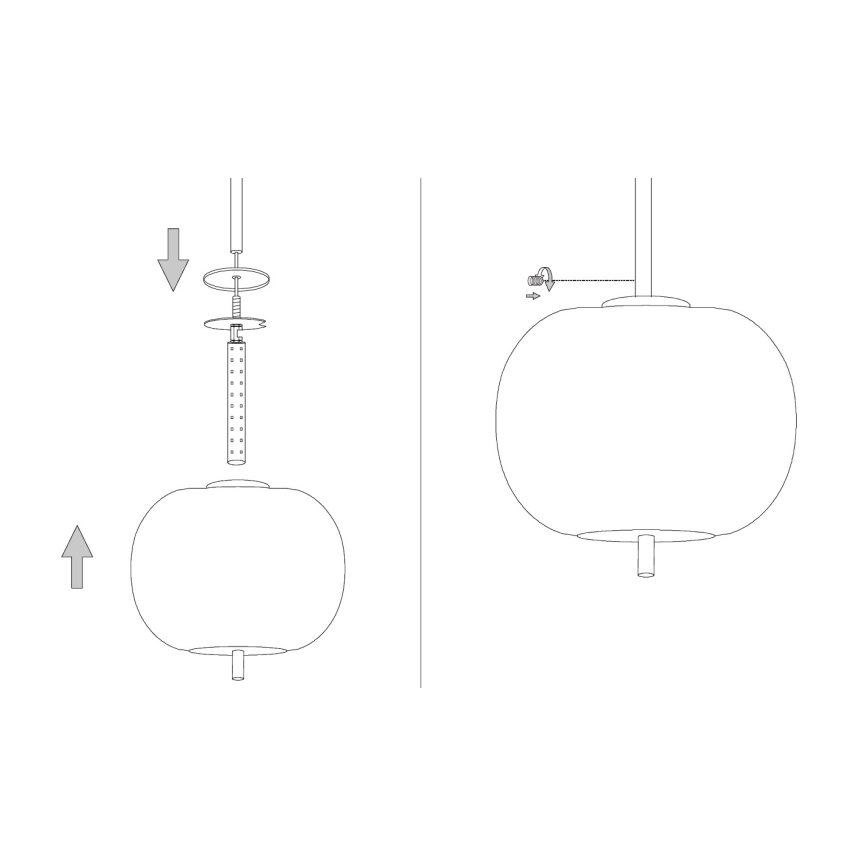 Ideal Lux - Erstatningsskærm til lysekrone UMILE Ø 30 cm hvid