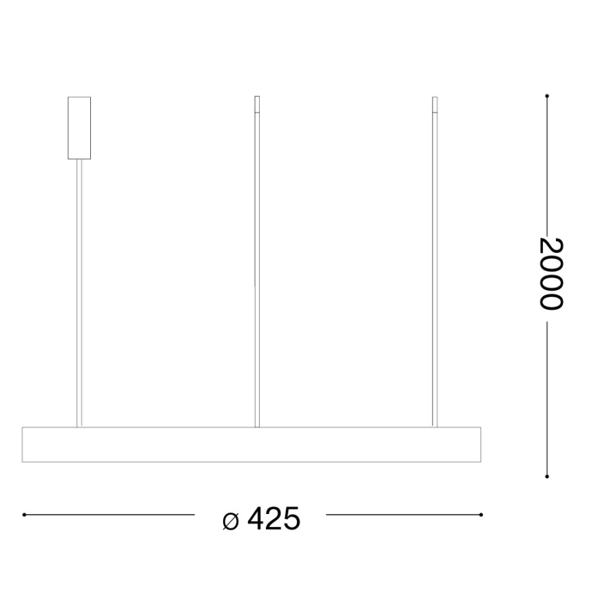 Ideal Lux - GEMINI LED-pendel med wireophæng 36W/230V 4000K Ø 42,5 cm CRI 90 hvid