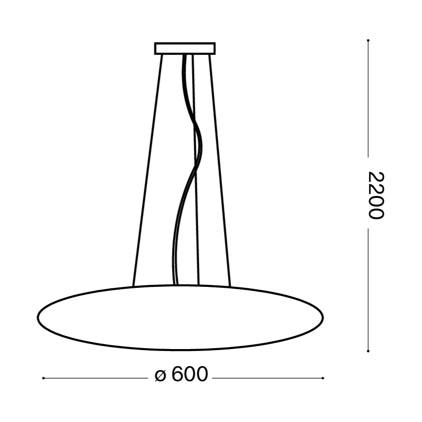 Ideal Lux - GLORY pendel med wire 5xE27/60W/230V Ø 60 cm hvid