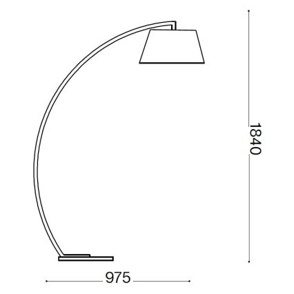 Ideal Lux - Gulvlampe 1xE27/60W/230V