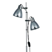 Ideal Lux - Gulvlampe 2xE27/60W/230V sølv